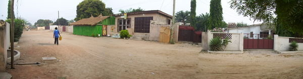 Panoramic shot of my street right outside my front gate
