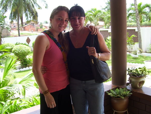 Mum & I outside the guest house