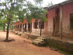 An old school building in Kwaman