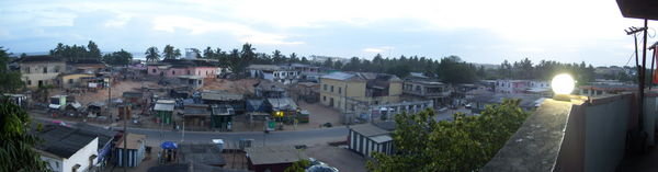 Panoramic view of Cape Coast from the roof of the hotel