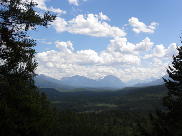 A view overlooking Jasper townsite and the surrounding mountains