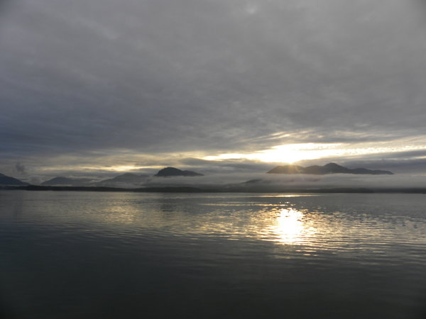 Sunrise over Prince Rupert from the ferry