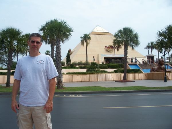 Jerry in front of the Hard Rock