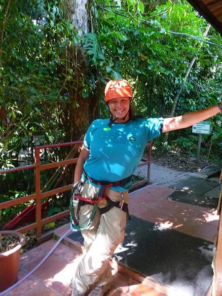 Ready to zip-line! 