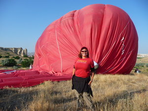 Ammi in front of our balloon