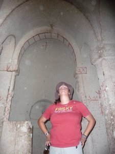 Ammi exploring a cave church