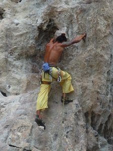 The climber who prefers to go the by the name: "Awesome Yellow Pants"