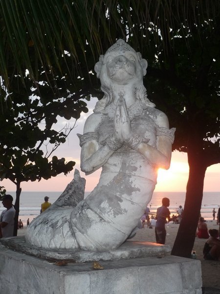 Balinese shrine on the beach