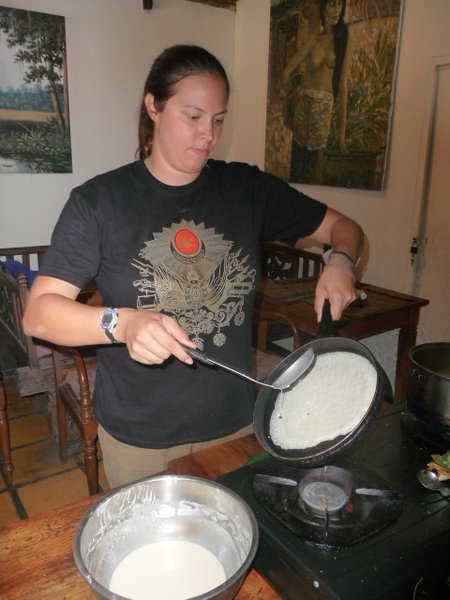 Ammi expertly making the desert pancake thingies