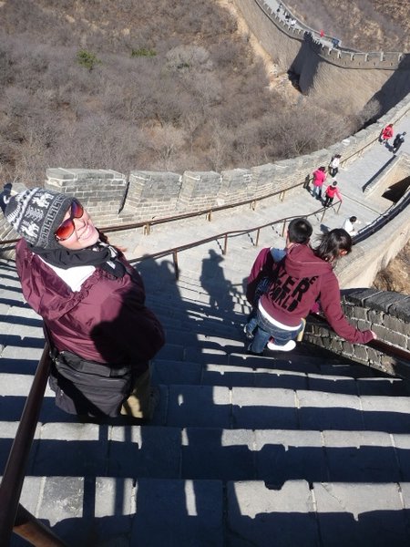 There are some really steep parts, that's why you see t-shirts saying "I climbed the great wall"
