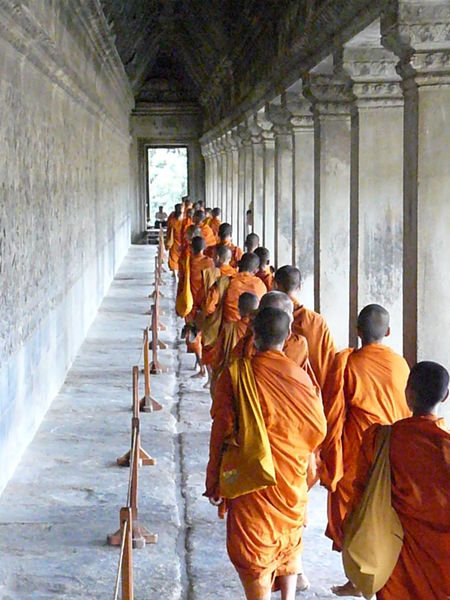 Monks At Angkor