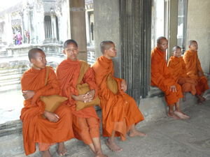 Young Monks At Angkor