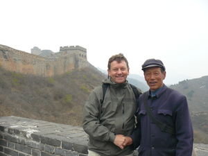 Chinese Farmer At Great Wall