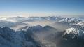 View of Chamonix from Mont Blanc