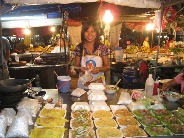 Food Vendor in Night Market