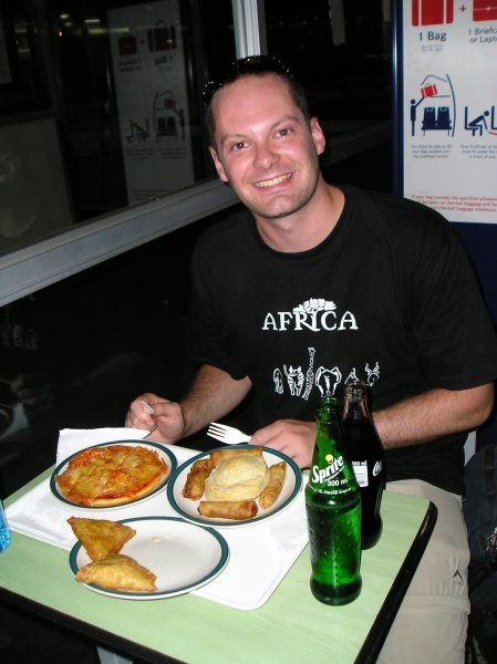 Dinner in Nairobi airport