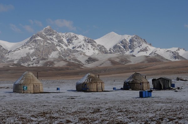 More yurts and mountains