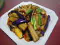 Spicy stir-fried eggplant