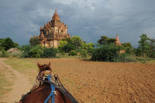 temples and horse cart