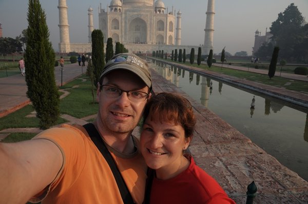 us at the Taj Mahal