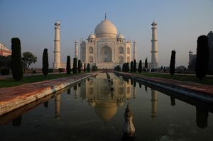 Taj Mahal typical photo