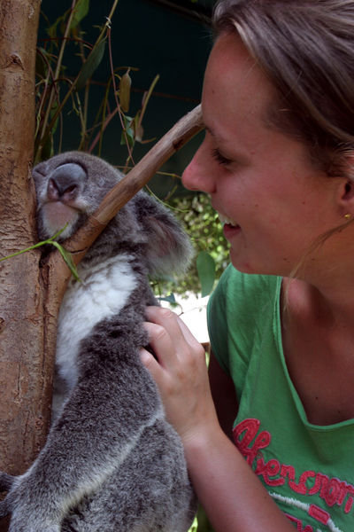 Lisa hugging the Koala