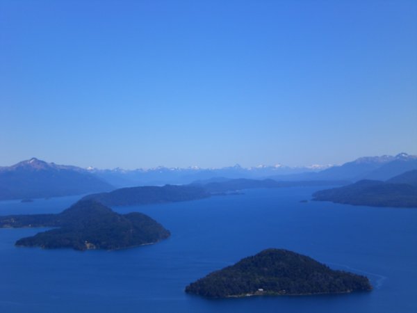 Vista desde el cerro del lago de Bariloche