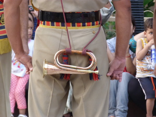 Trompeta que usan los soldados indios 