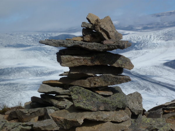 Monticulo de piedras que en epocas vikingas marcaban los caminos