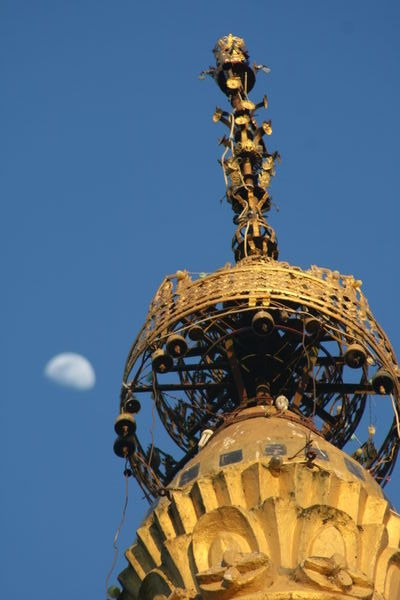 Pagoda and Moon