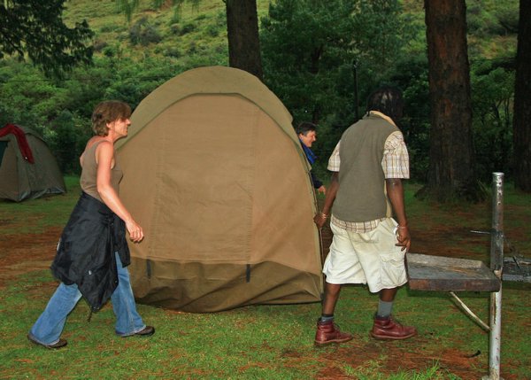 Drakensberg - Hiding the Tour Guide's Tent!