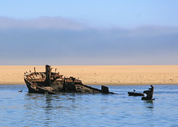 Shipwreck off the point