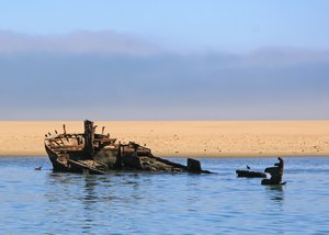 Shipwreck off the point