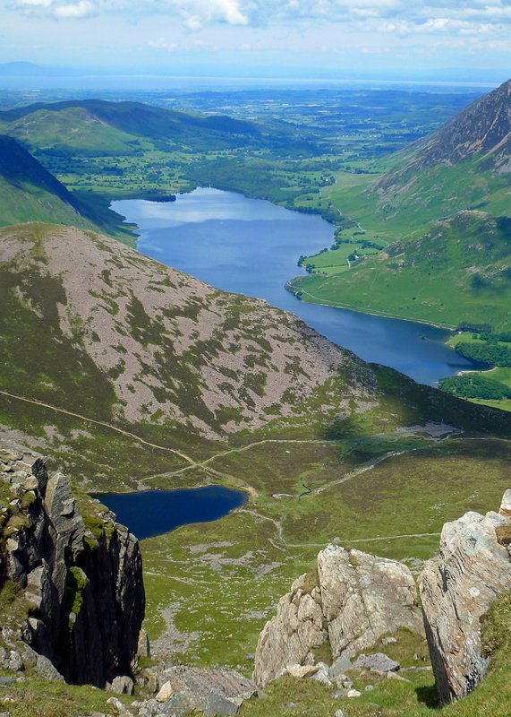 Bleaberry Tarn and Crummock Water from High Stile