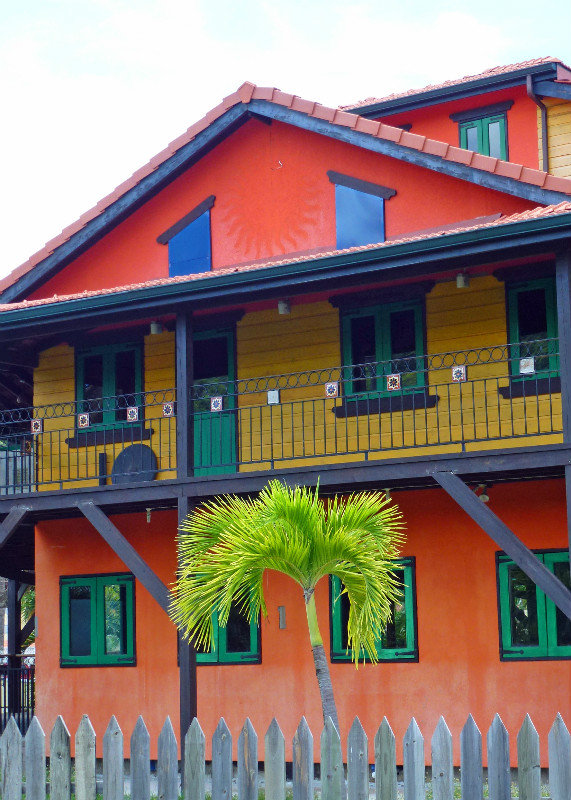 One of the many colourful houses
