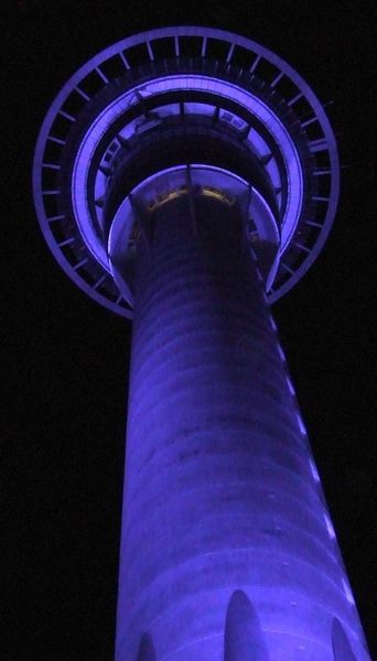 Sky Tower at night!