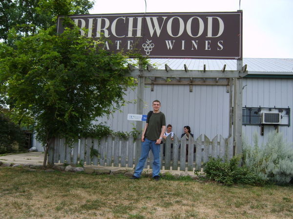 Me outside the Birchwood winery