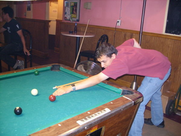 Me playing pool