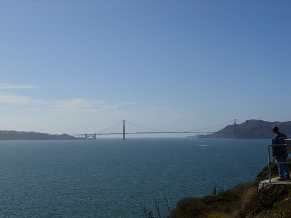 The Golden Gate bridge from Alcatraz