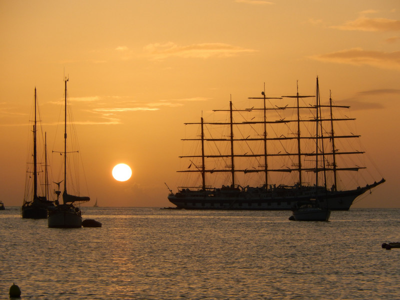 Our clipper at sunset ...