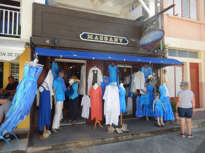 Clothes shop selling virtually only things blue