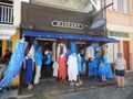 Clothes shop selling virtually only things blue