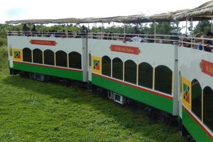 Last two carriages of the train.