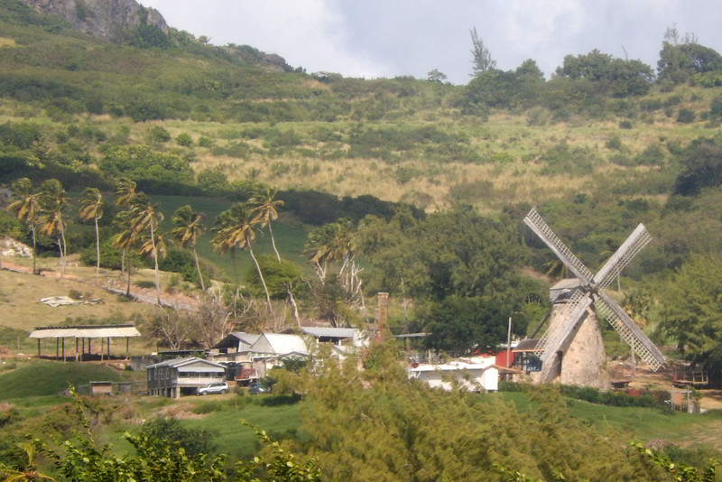 Barbados's last surviving sugar factory - windmill driven and all