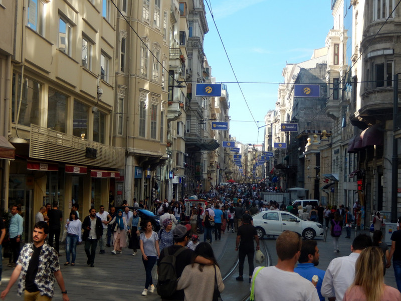 The pedestrian plaza of Istiklal Street