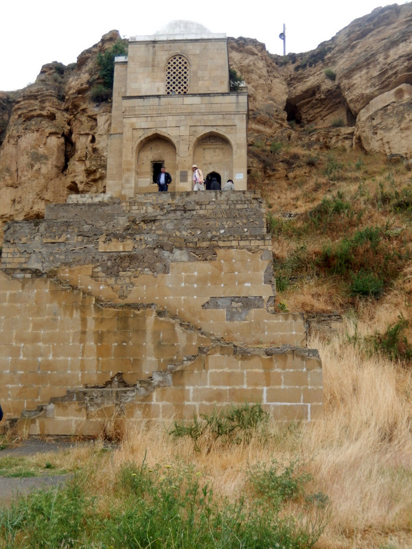 The Diri Baba Mausoleum high on a cliff top
