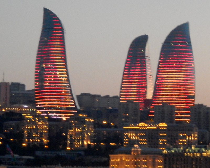 Flame Towers showing the fire effect