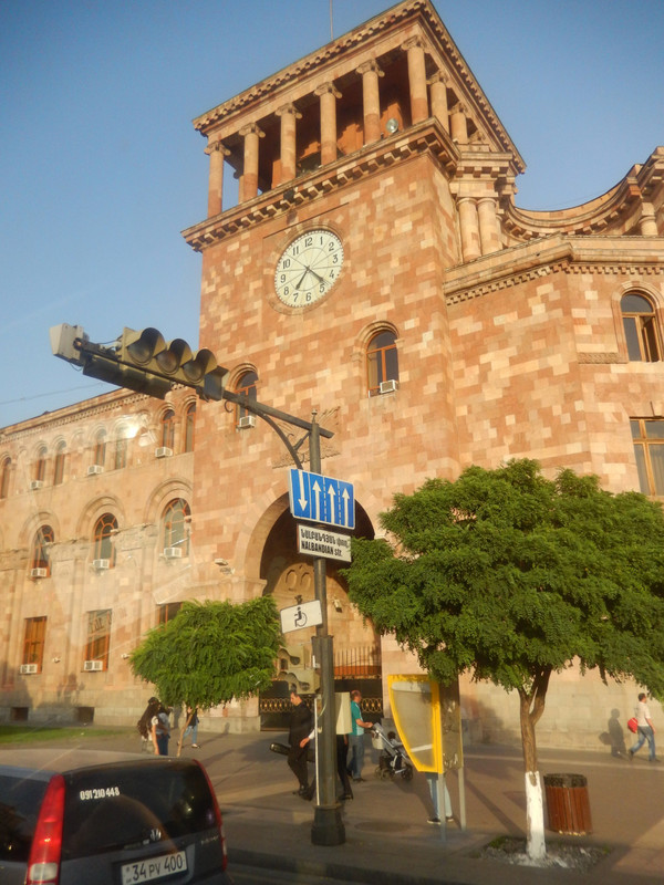 Clock Tower at Republic Square in Yerevan