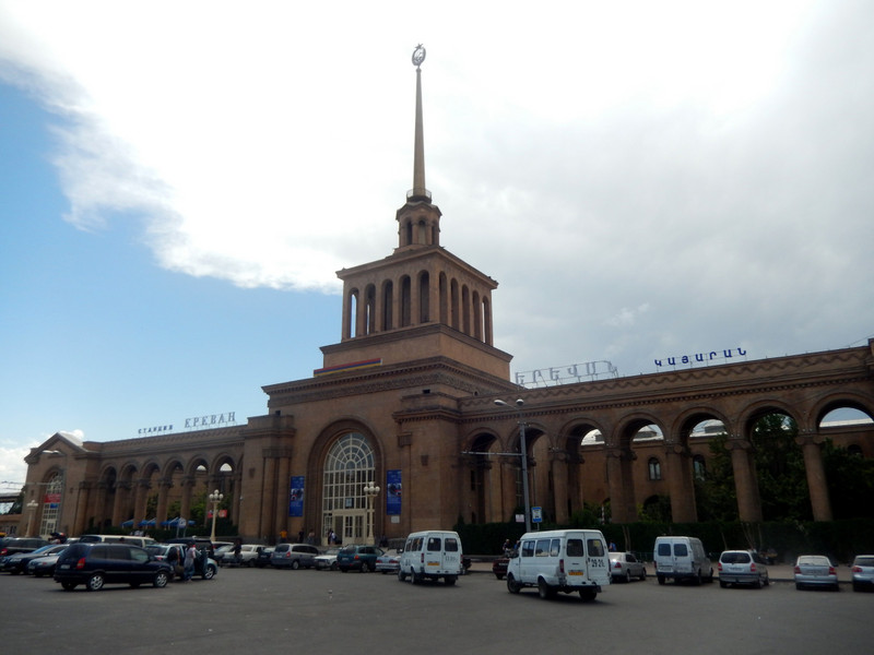 Very Soviet style of the Yerevan Railway Station
