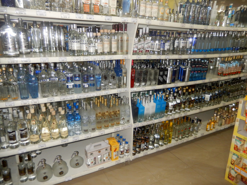 No shortage of 'wodka' on the supermarket shelves